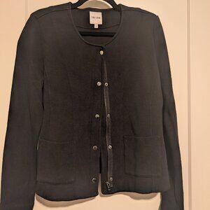 Nic+Zoe “Making Moves” Sweater Jacket • Medium • Cotton Blend• Black